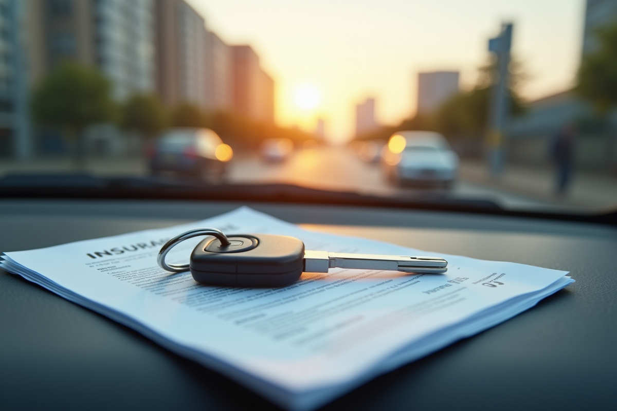 Clés de voiture sur des papiers d